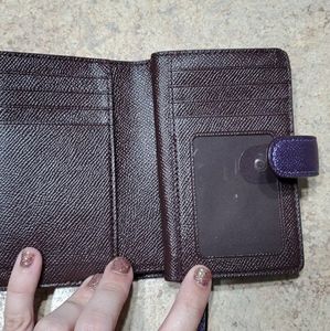 Coach Medium Wallet Metallic Periwinkle